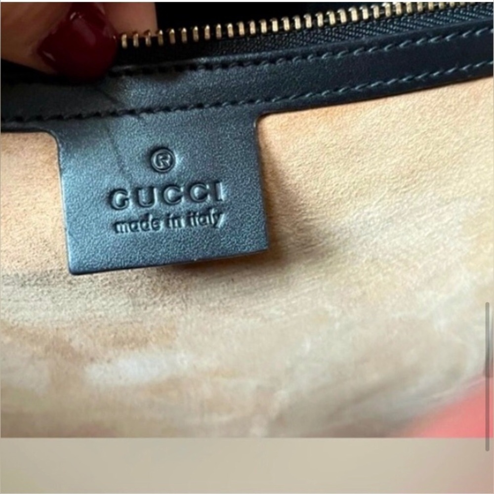 GUCCI SYLVIE Medium Black Top Handle Bag - Picture 4 of 5